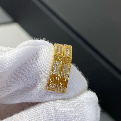 [Luxora]LOVE EARRINGS 3.6MM DIAMOND PAVED