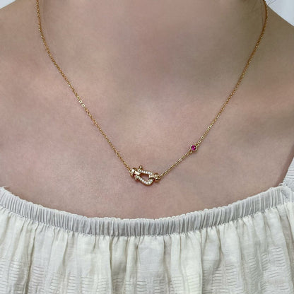 [Luxora]FORCE 10 DIAMOND PINK GOLD NECKLACE