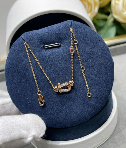 [Luxora]FORCE 10 DIAMOND PINK GOLD NECKLACE
