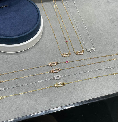 [Luxora]FORCE 10 DIAMOND PINK GOLD NECKLACE