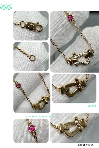[Luxora]FORCE 10 DIAMOND PINK GOLD NECKLACE