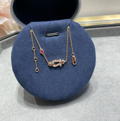 [Luxora]FORCE 10 DIAMOND CHAIN LINK PINK GOLD BRACELET