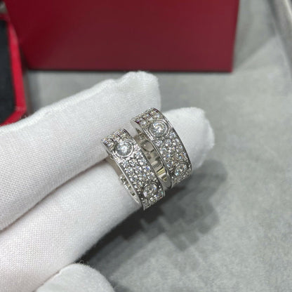 [Luxora]LOVE 5.5MM DIAMOND PAVED EARRINGS