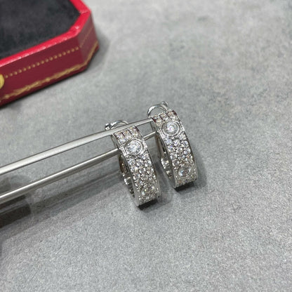 [Luxora]LOVE 5.5MM DIAMOND PAVED EARRINGS