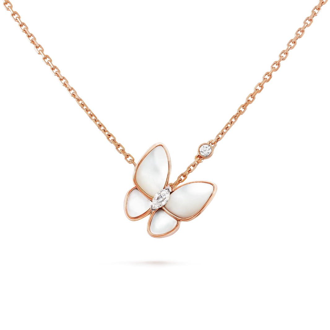 [Luxora]BUTTERFLY MOP DIAMOND NECKLACE
