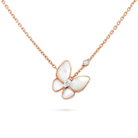 [Luxora]BUTTERFLY MOP DIAMOND NECKLACE