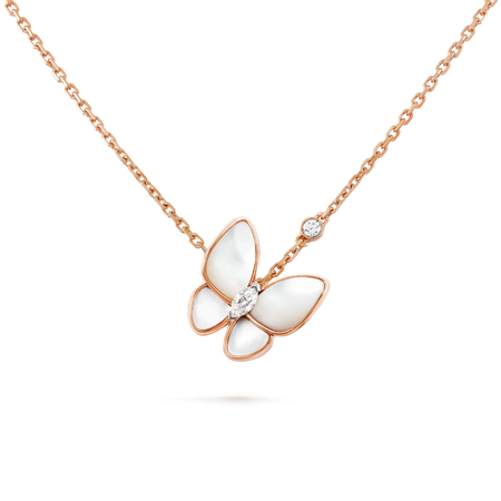 [Luxora]BUTTERFLY MOP DIAMOND NECKLACE
