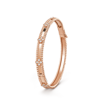 [Luxora]CLOVER BRACELET 4MM DIAMONDS