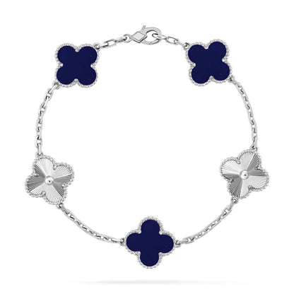 [Luxora]CLOVER 5 MOTIF LAPIS LAZULI BRACELET COLLECTION