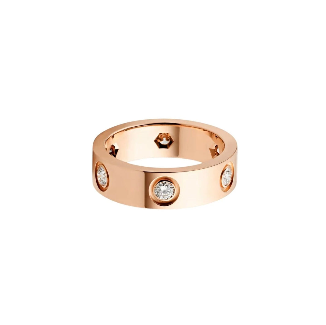 [Luxora]LOVE 5.5MM 6 DIAMOND RING