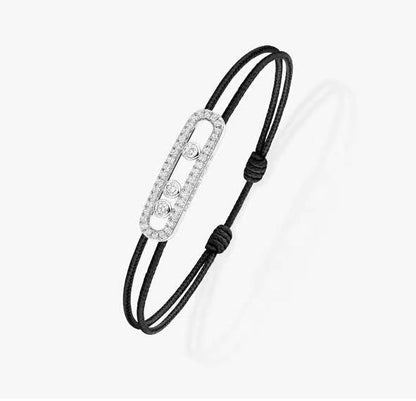 [Loxura]Messika Care(s) pink cord pavé bracelet