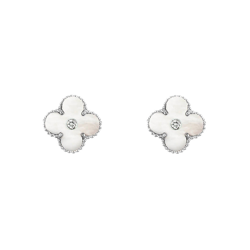 [Luxora]CLOVER SILVER 15MM EARRINGS COLLECTION