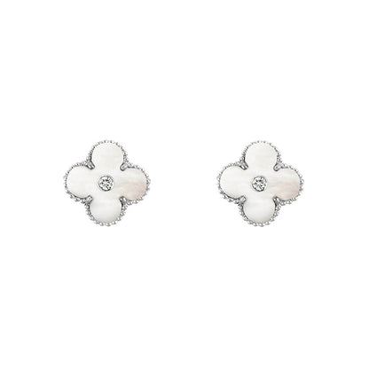 [Luxora]CLOVER SILVER 15MM EARRINGS COLLECTION