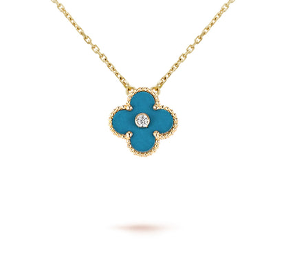 [Luxora]CLOVER 15MM CHRISTMAS LIMITED EDITION SINGLE FLOWER NECKLACE