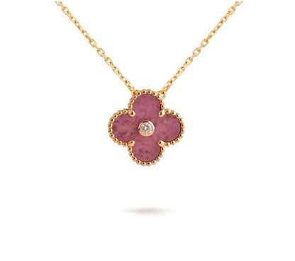 [Luxora]CLOVER 15MM CHRISTMAS LIMITED EDITION SINGLE FLOWER NECKLACE
