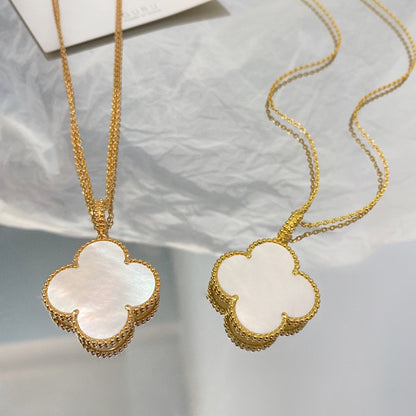 [Luxora]CLOVER 25MM MOP LARGE PENDANT NECKLACE