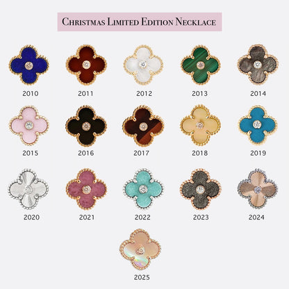 [Luxora]CLOVER 15MM CHRISTMAS LIMITED EDITION SINGLE FLOWER NECKLACE