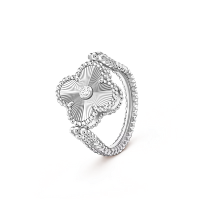 [Luxora]CLOVER RIVERSIBLE RING SILVER COLLECTION