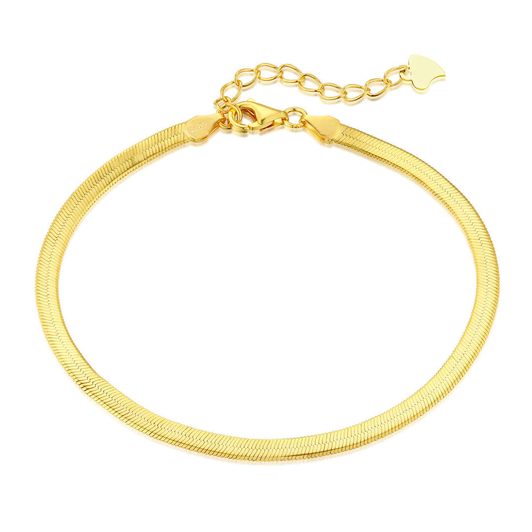 [Luxora]Flat Snake Bone Chain Blade Necklace