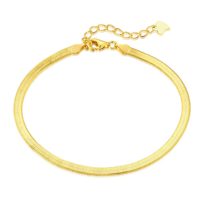 [Luxora]フラットスネークボーンチェーンブレードネックレス