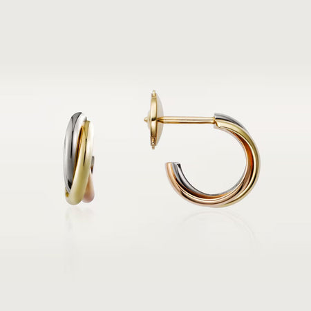 [Luxora]TRINITY ON DIAMOND MINI EARRINGS