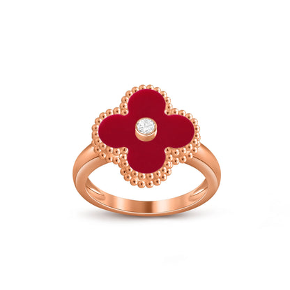 [Luxora]CLOVER DIAMOND RING ROSE GOLD COLLECTION