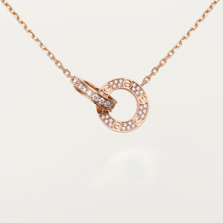 [Luxora]LOVE  FULL DIAMOND PENDANT NECKLACE