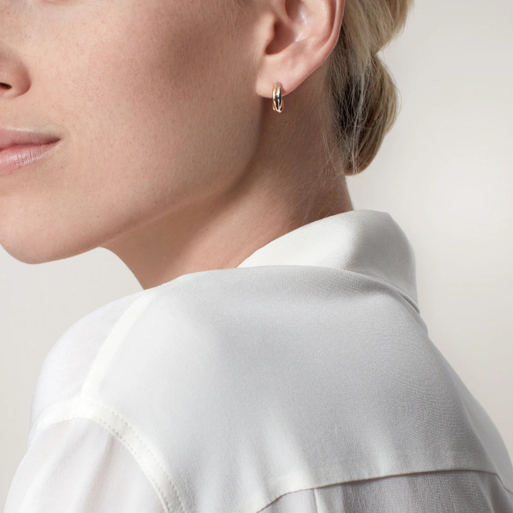 [Luxora]TRINITY ON DIAMOND MINI EARRINGS