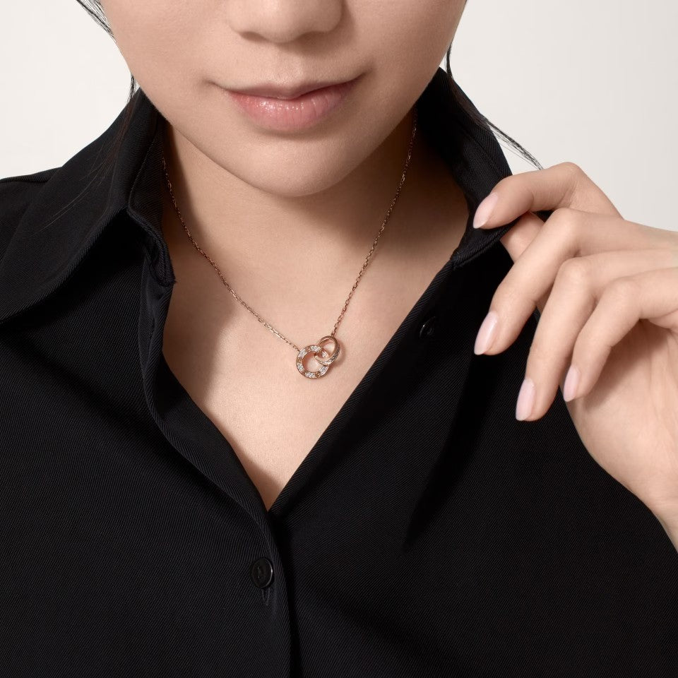 [Luxora]LOVE  FULL DIAMOND PENDANT NECKLACE
