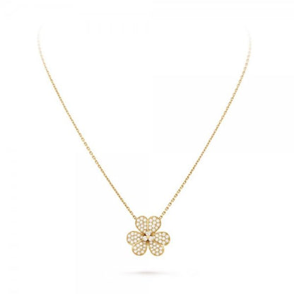 [Luxora]FLOWER DIAMOND NECKLACE