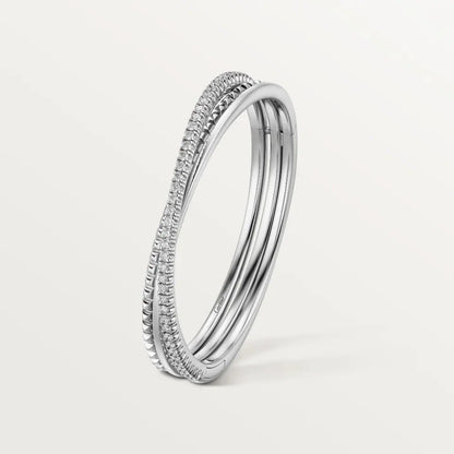 [Luxora]ETINCELLE HALF-PAVED DIAMOND BRACELET