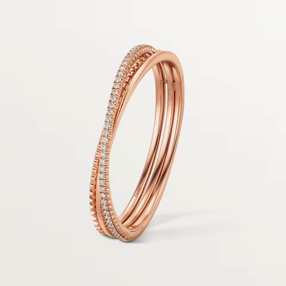 [Luxora]ETINCELLE HALF-PAVED DIAMOND BRACELET