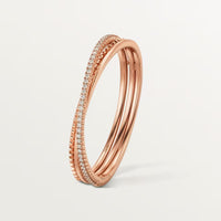 [Luxora]ETINCELLE HALF-PAVED DIAMOND BRACELET