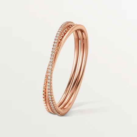 [Luxora]ETINCELLE HALF-PAVED DIAMOND BRACELET
