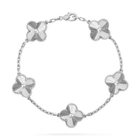 [Luxora]CLOVER SILVER 5 MOTIFS BRACELET