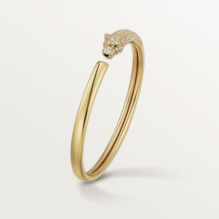 [Luxora]PANTHERE HALF DIAMOND OPEN BRACELET