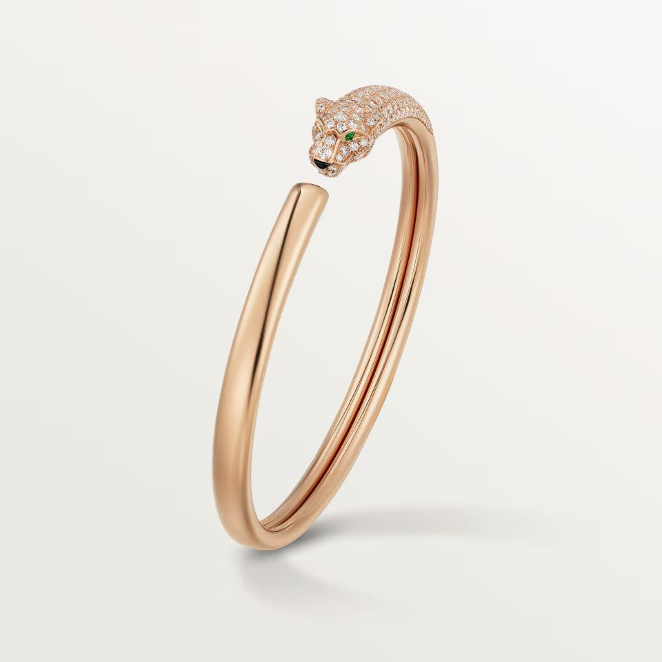 [Luxora]PANTHERE HALF DIAMOND OPEN BRACELET