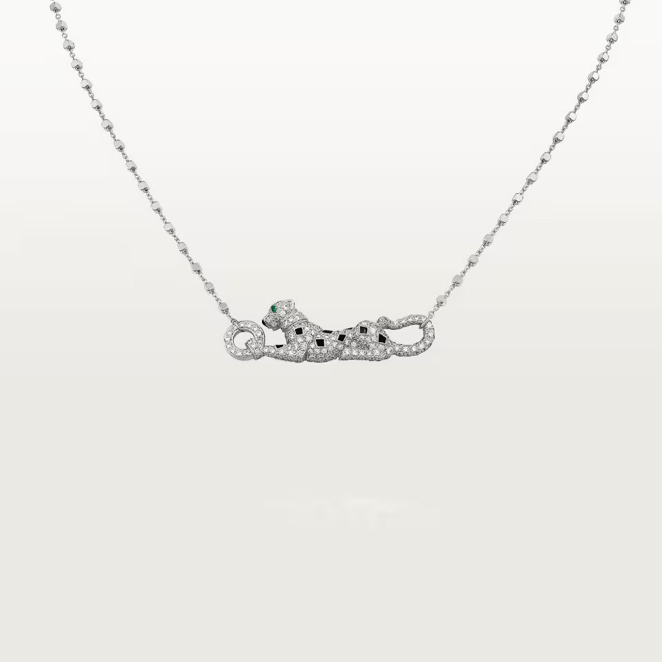 [Luxora]PANTHERE PAVED DIAMOND NECKLACE