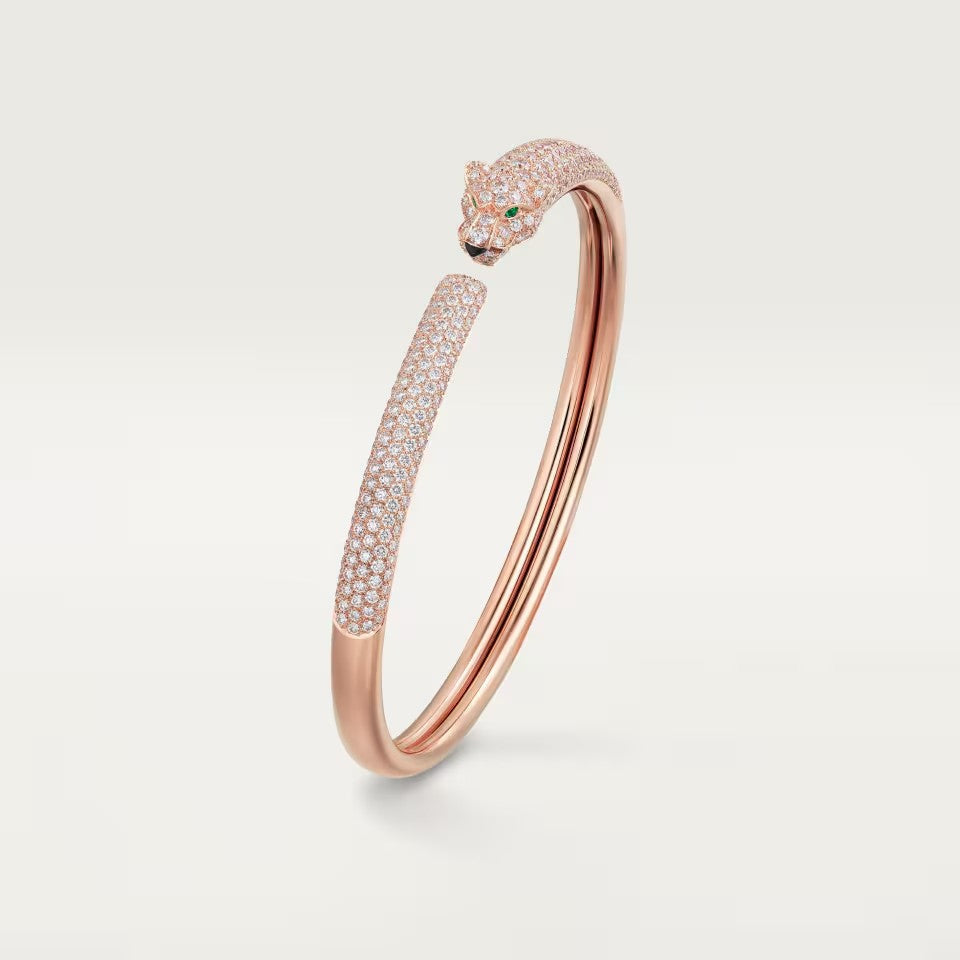 [Luxora]PANTHERE FULL DIAMOND OPEN BRACELET