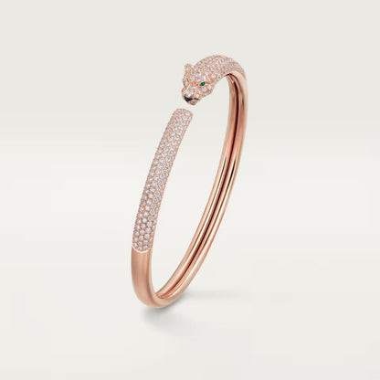 [Luxora]PANTHERE FULL DIAMOND OPEN BRACELET