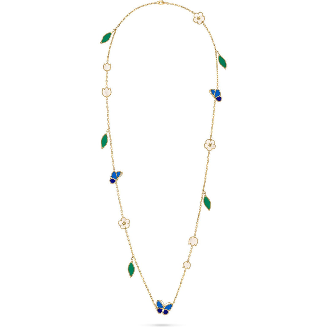 [Luxora]LUCKY SPRING BUTTERFLY 15 FLOWER NECKLACE