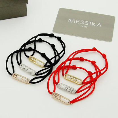 [Loxura]Messika Care(s) pink cord pavé bracelet