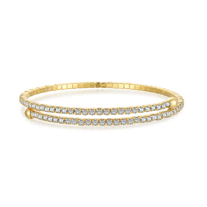 [Luxora]Row of Diamonds Round Fashion Bracelet