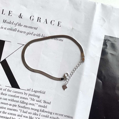 [Luxora]フラットスネークボーンチェーンブレードネックレス