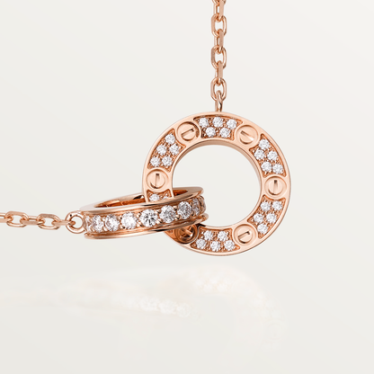 [Luxora]LOVE  FULL DIAMOND PENDANT NECKLACE