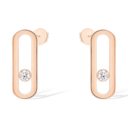 [LUXE]MOVE UNO SMALL 1 DIAMOND EARRINGS