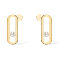 [LUXE]MOVE UNO SMALL 1 DIAMOND EARRINGS