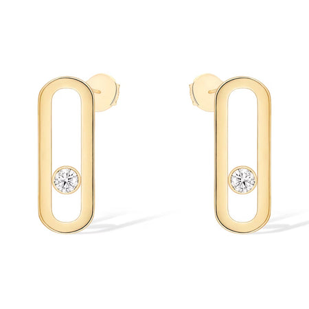 [LUXE]MOVE UNO SMALL 1 DIAMOND EARRINGS