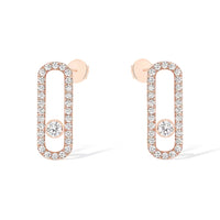 [LUXE]MOVE UNO STUD DIAMOND PAVED EARRINGS