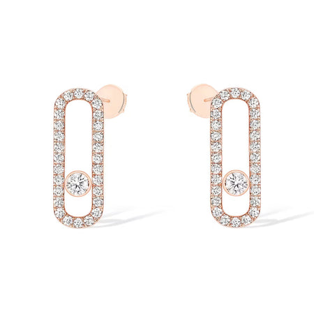 [LUXE]MOVE UNO STUD DIAMOND PAVED EARRINGS
